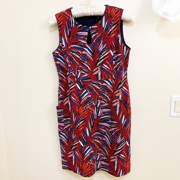 LANDS END Ponte Knit Stretch Sheath Dress - Picture 1 of 8